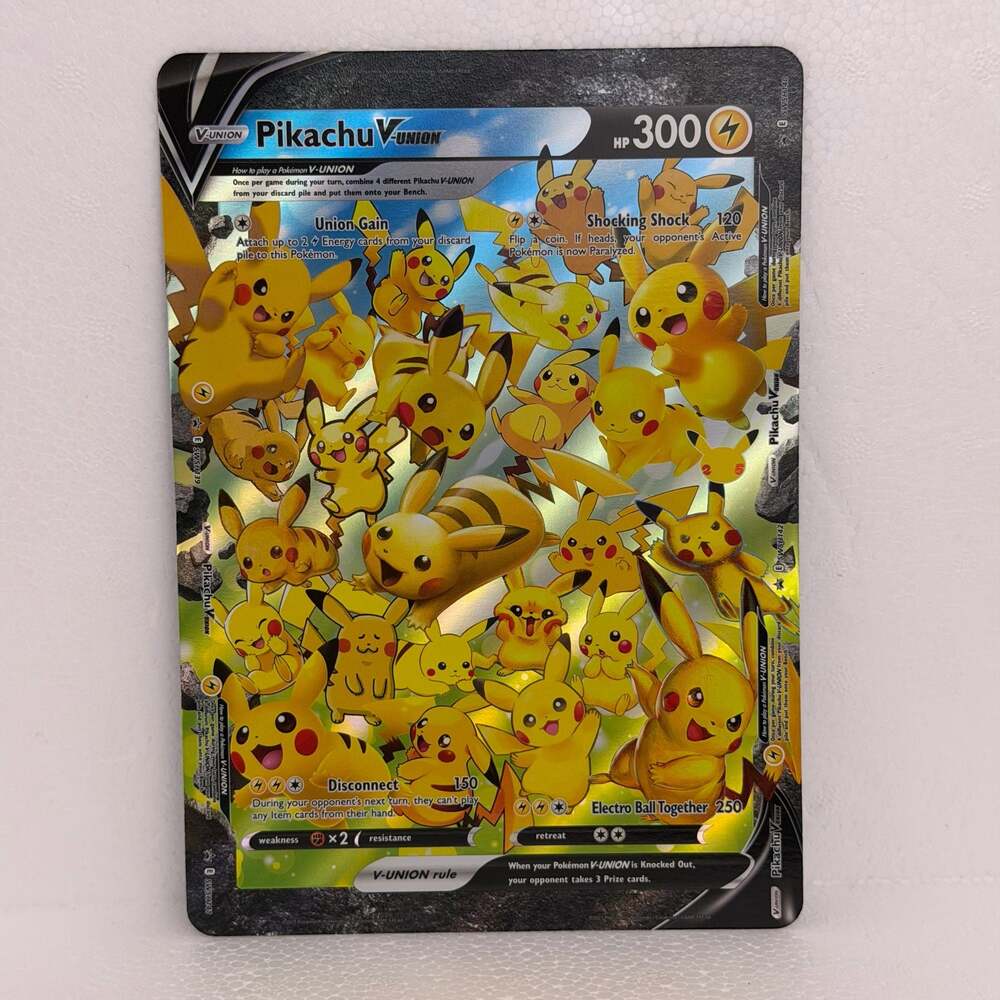 2021 Pokemon Tcg Pikachu V-Union Jumbo Oversized Black Star Promo SWSH139-142